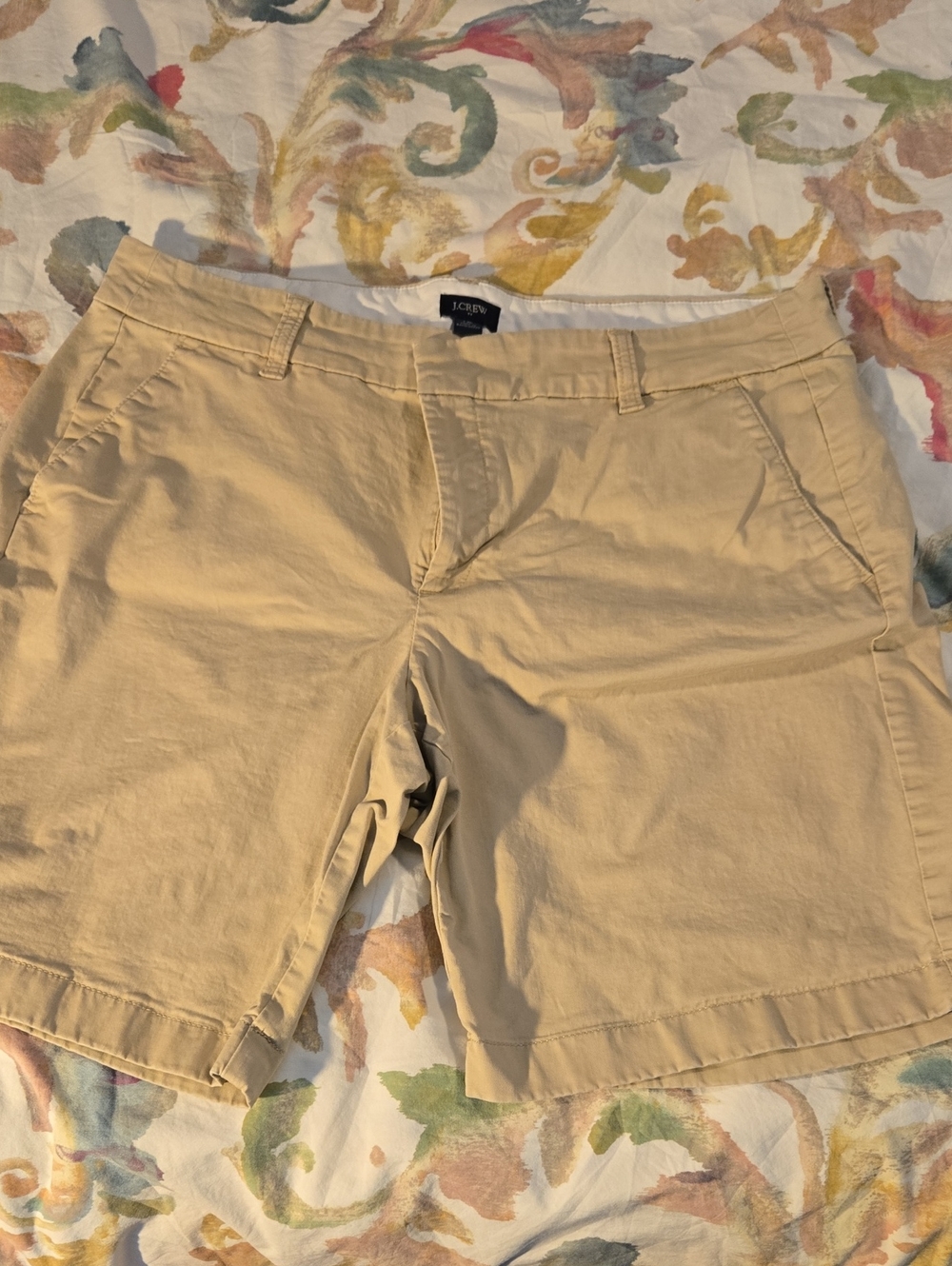 J. Crew Women's Frankie Tan Flat-Front Chino Shorts